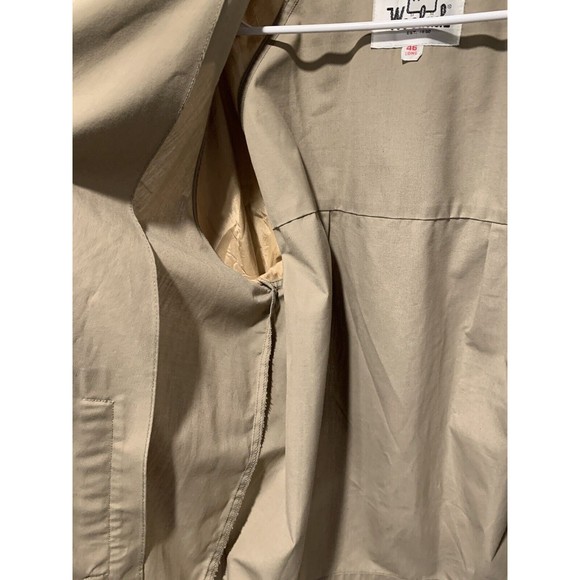 Woolrich Vintage Men Khaki Full‎ Zip Barn Bomber Outdoor Jacket Coat Sz 46 (XL) - Picture 4 of 11